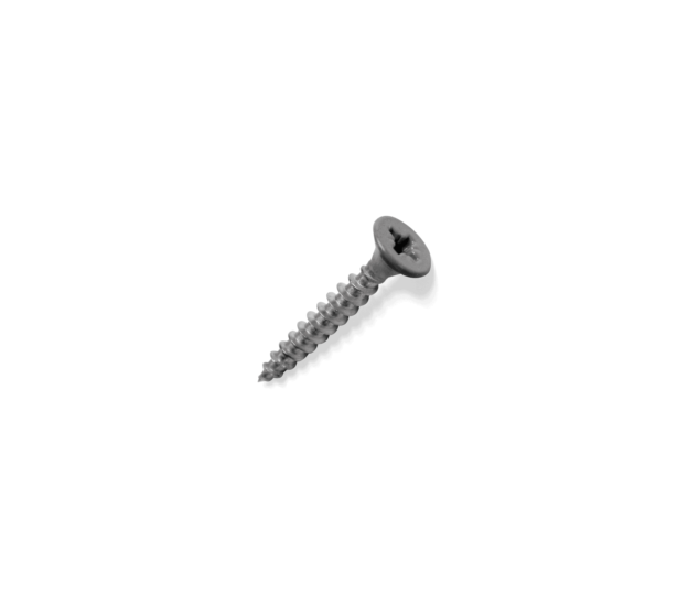 Rostfri skruv med färgad skalle - 4 x 25 mm - grå, gul, beige