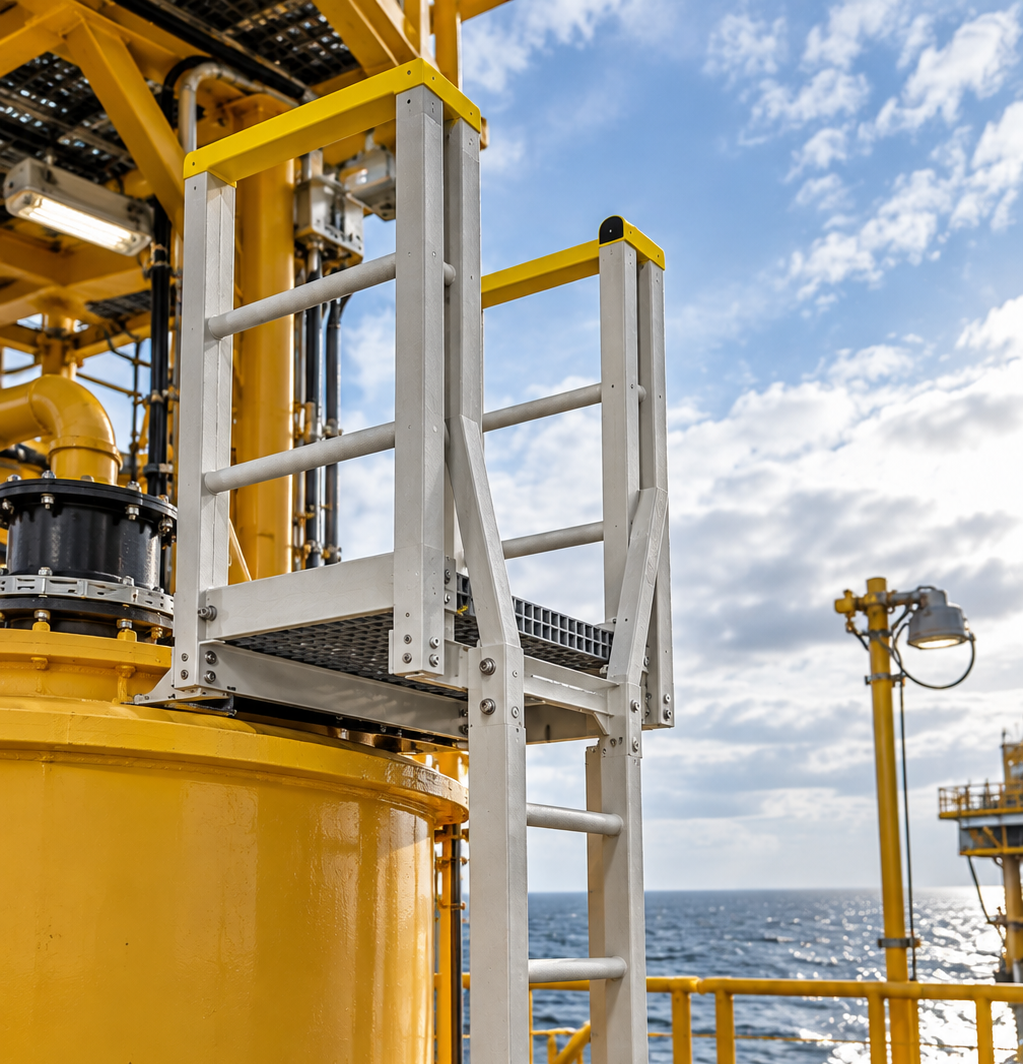 Trappor, stegar och räcken för offshore